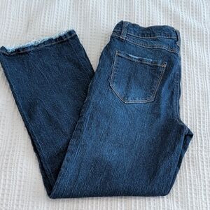 Stylish Dark Blue Cropped Jeans